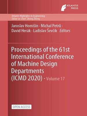 cover image of Proceedings of the 61st International Conference of Machine Design Departments (ICMD 2020)